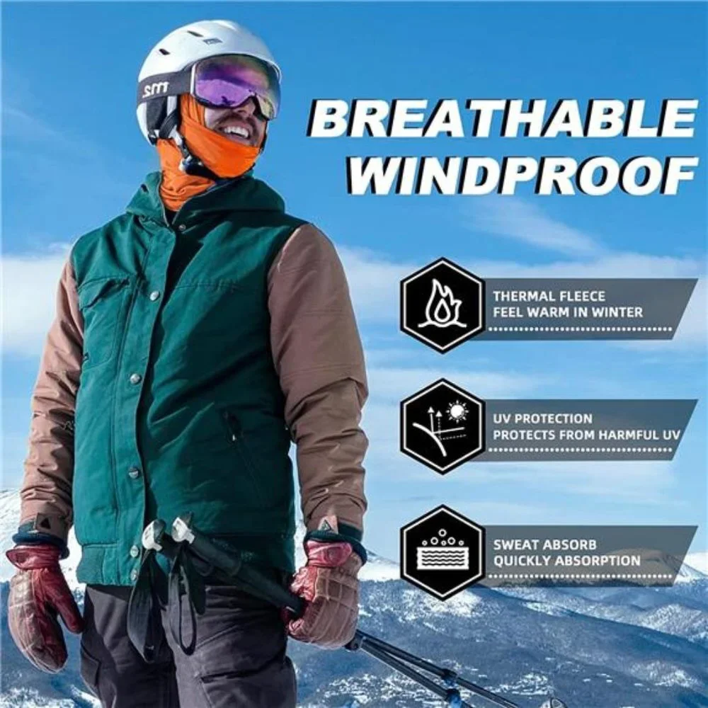 Unisex Windproof Thermal Winter Scarf Mask Neck Warmer Hood for Cycling